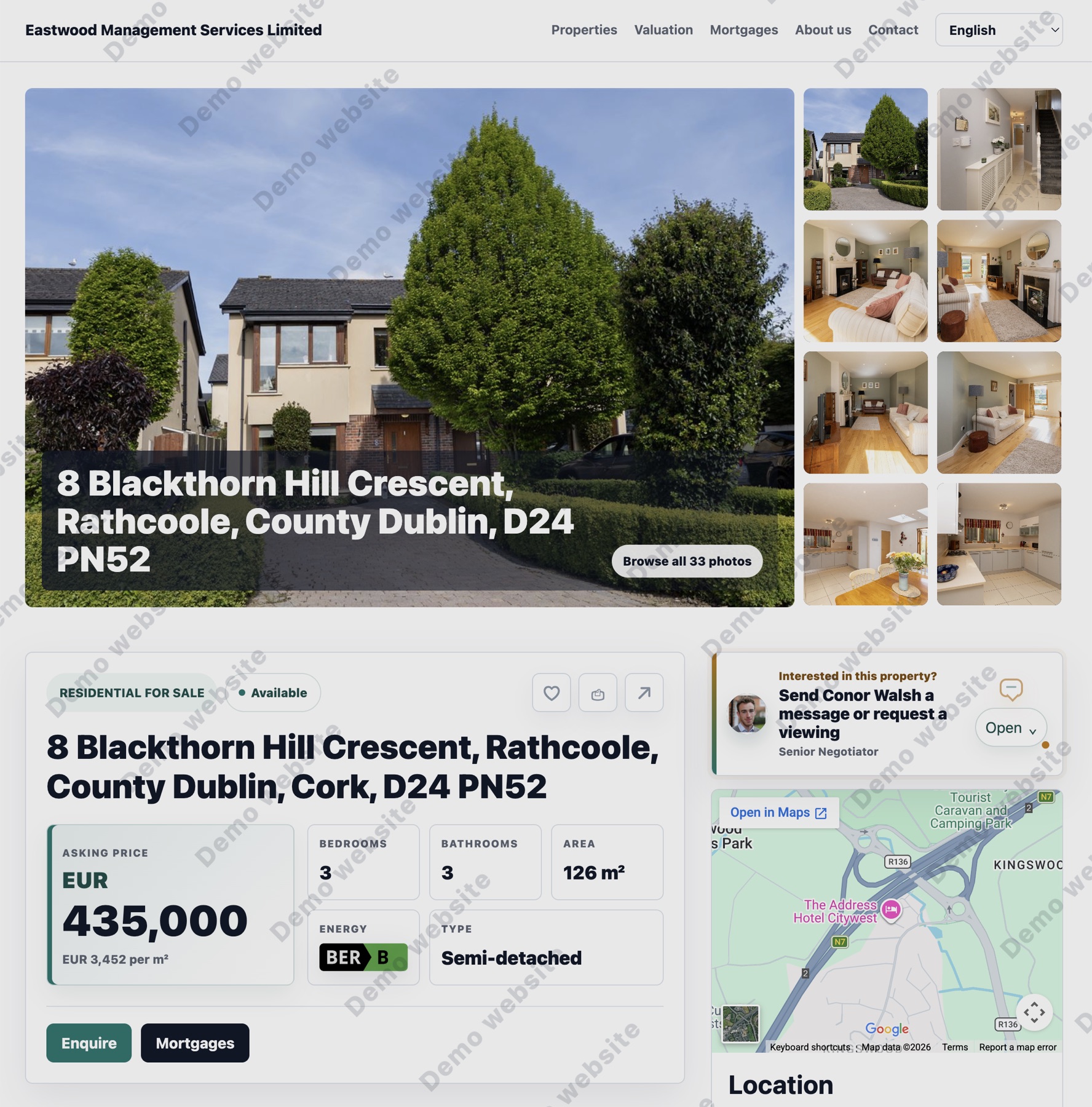Estate_Agent property listing demo website screenshot